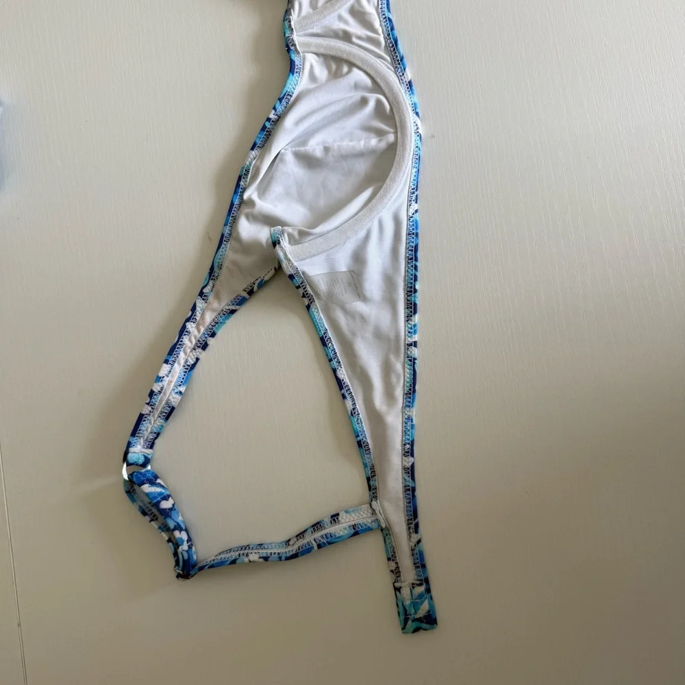 Blue Floral Underwire Bikini Set - Women